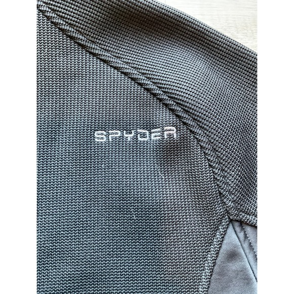 Spyder Mens Black 1/4 Zip Pullover Jacket Performance Fleece Size L - Picture 6 of 7